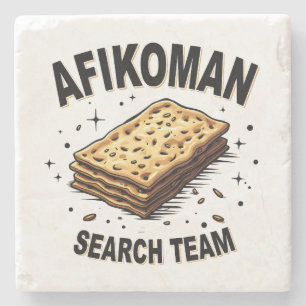 Afikoman-söktjänstteam Hanukkah Jewish Food Älskar Stenunderlägg