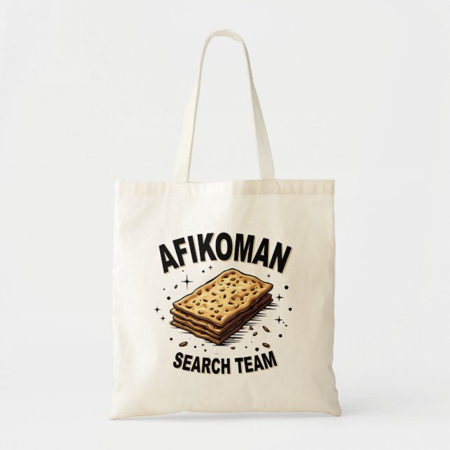 Afikoman-söktjänstteam Hanukkah Jewish Food Älskar Tygkasse (Framsidan)