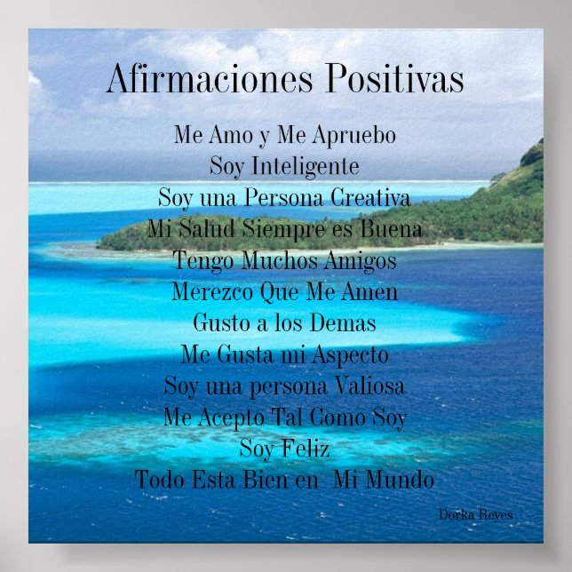 Afirmaciones Positivas Poster (Framsidan)