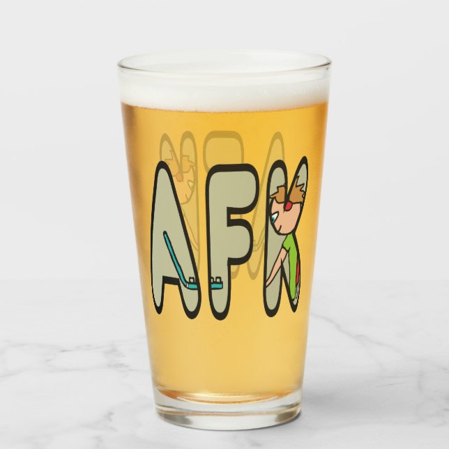 AFK bort från Tangentbord Glaskopp (Framsida fylld)