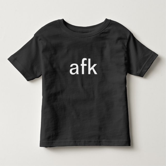 afk - bort från tangentbord i vit typografi t shirt (Framsida)
