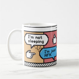 AFK Gamer Pixel Art Mug – Funny Retro Kaffemugg