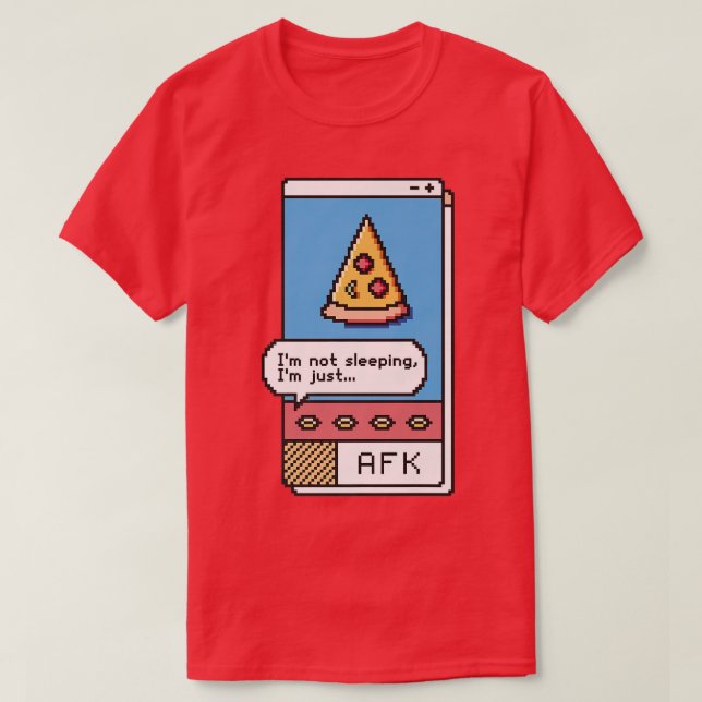 Afk Gaming Pizza Gamer Game Videogame Premium T-Sh T Shirt (Design framsida)