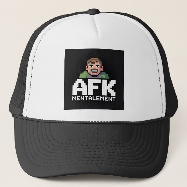 AFK Mentalement Chibi Gamer Pixel Art Keps (Framsida)