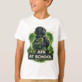 AFK på skolan Speldesign T Shirt