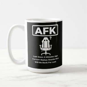 AFK Snacks Run Roligt Gamer Citat Design Kaffemugg