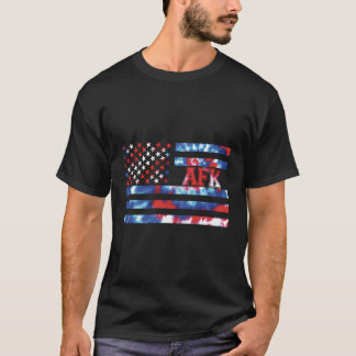 Afk Tie Dye Rött vitt blått Patriotic America W US T Shirt