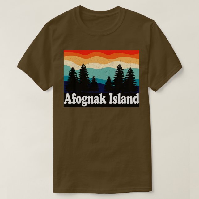 Afognak Island Alaska Forest Camping Funny Hiking T Shirt (Design framsida)