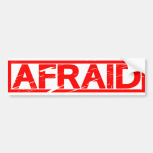 Afraid Frimärke Bildekal