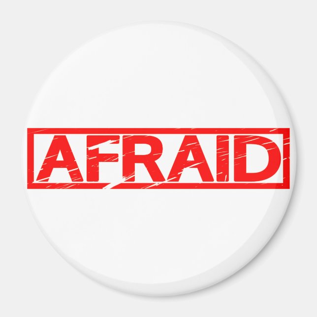 Afraid Frimärke Magnet (Framsidan)