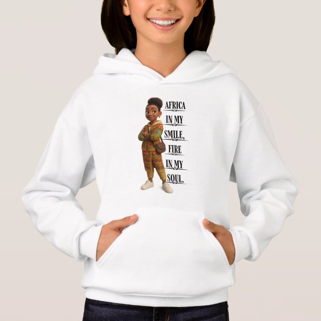 Africa In My Smile Fire In My Soul T Shirt (Framsida)