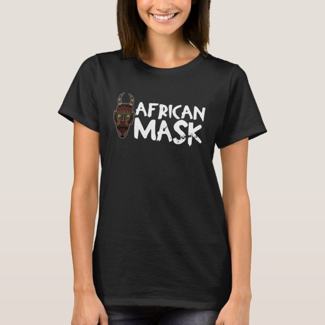 Africa Mask African Afro History Reggae Melanin  1 T Shirt (Framsida)