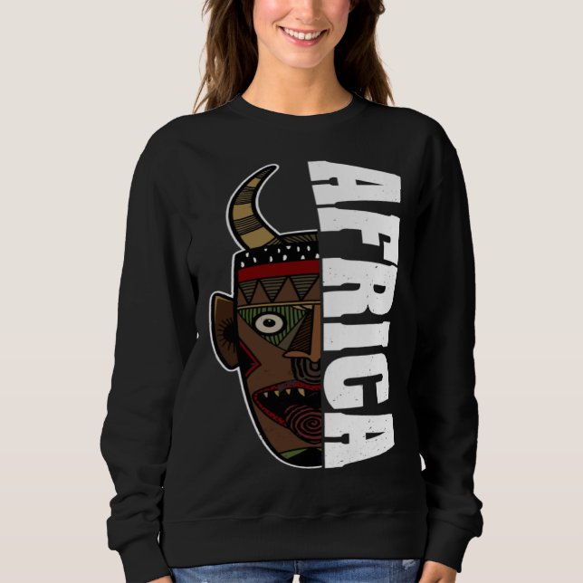 Africa Mask African Afro History Reggae Melanin T Shirt (Framsida)