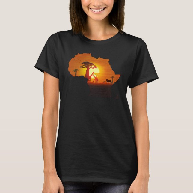 Africa Savannah Continent Lion African King Cradle T Shirt (Framsida)