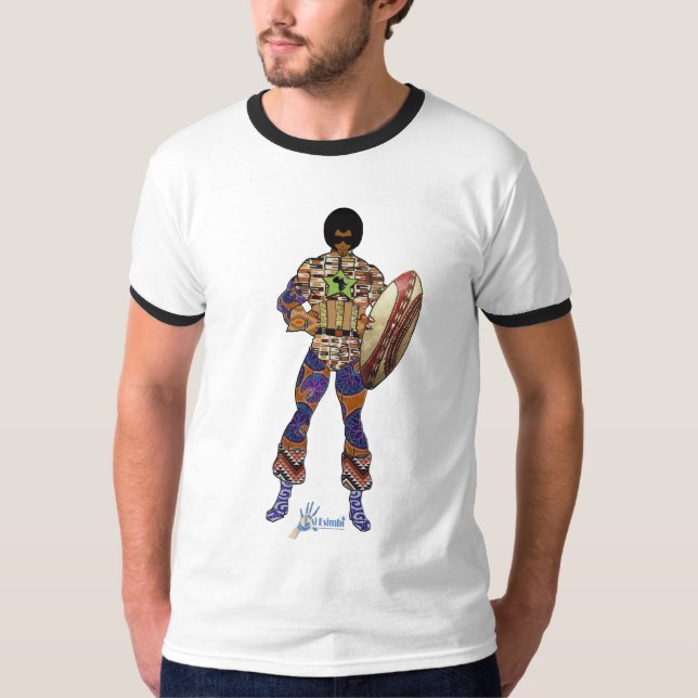 africa super hero noir tee (Framsida)