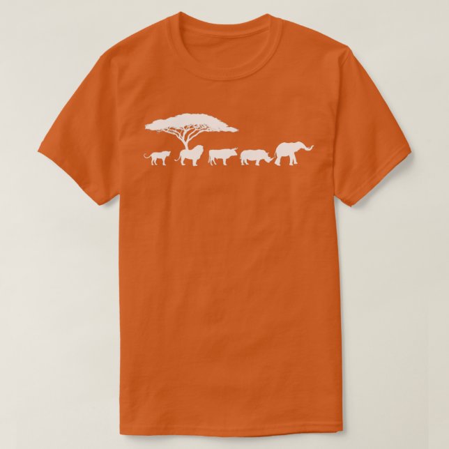 Africa The Big Five Animals Design Kids Toddler BI T Shirt (Design framsida)