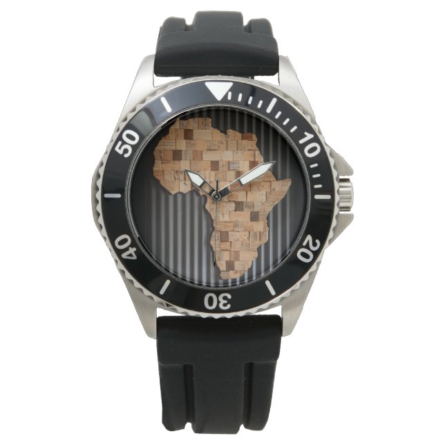 Africa Watch (wooden map) Armbandsur (Framsida)