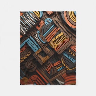 Africain Mosaïque : Tissage de Couleurs Fleecefilt