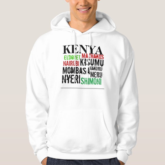 Africakoko anpassningsbar'kenya sweatshirt med luva (Framsida)