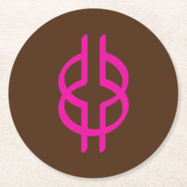 African Adinkra Symbol (Intelligence) Underlägg Papper Rund