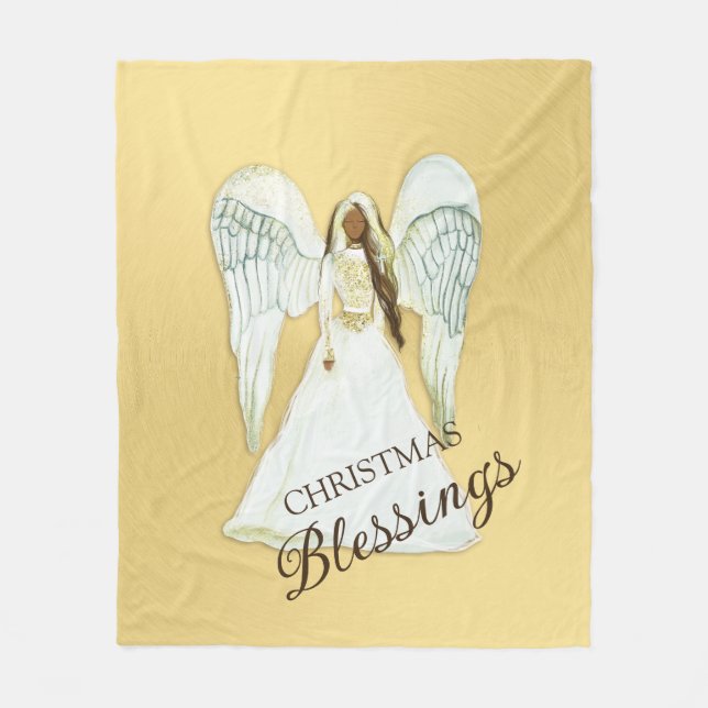 African American Angel Fleece Blanket (Framsidan)