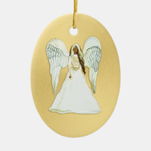 African American Angel-julprydnad Julgransprydnad Keramik