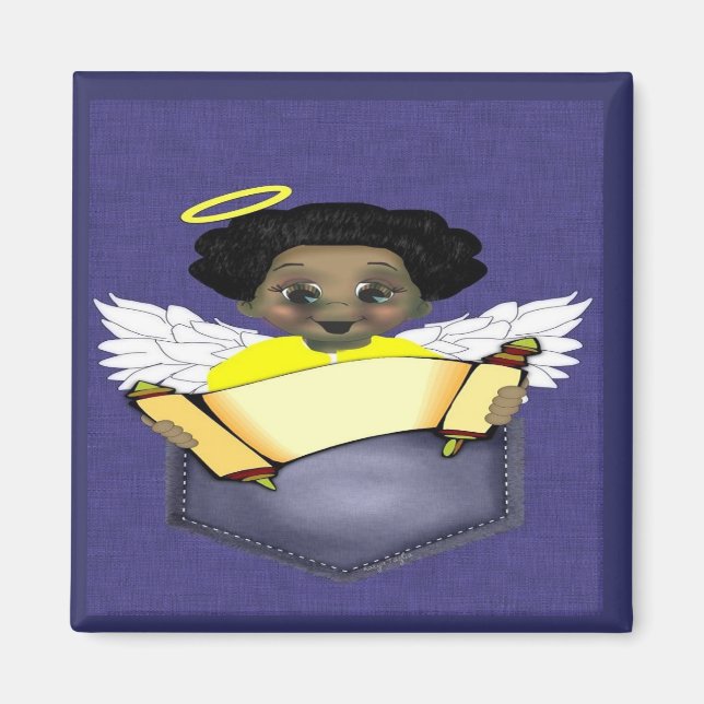 African American Angel Magnet (Framsidan)