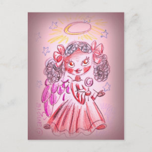 African American Angel Vykort