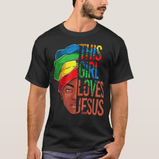 African American Apparel Girl Kärlek Jesus Christi T Shirt