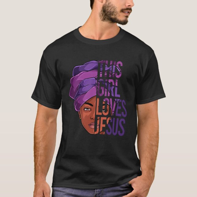 African American Apparel Jesus Christian Black Wom T Shirt (Framsida)