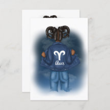 African American Aries Zodiac Sign Födelsedagsfest