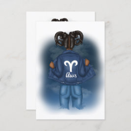 African American Aries Zodiac Sign Födelsedagsfest Inbjudningar