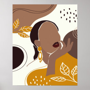 African American Art, Löv Girl Print, Black Woman Poster