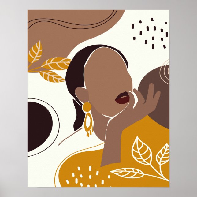 African American Art, Löv Girl Print, Black Woman Poster (Framsidan)