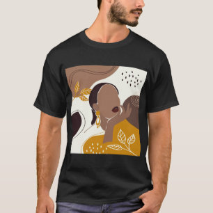 African American Art, Löv Girl Print, Black Woman T Shirt