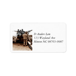 African American Artillerymen WWII Adressetikett