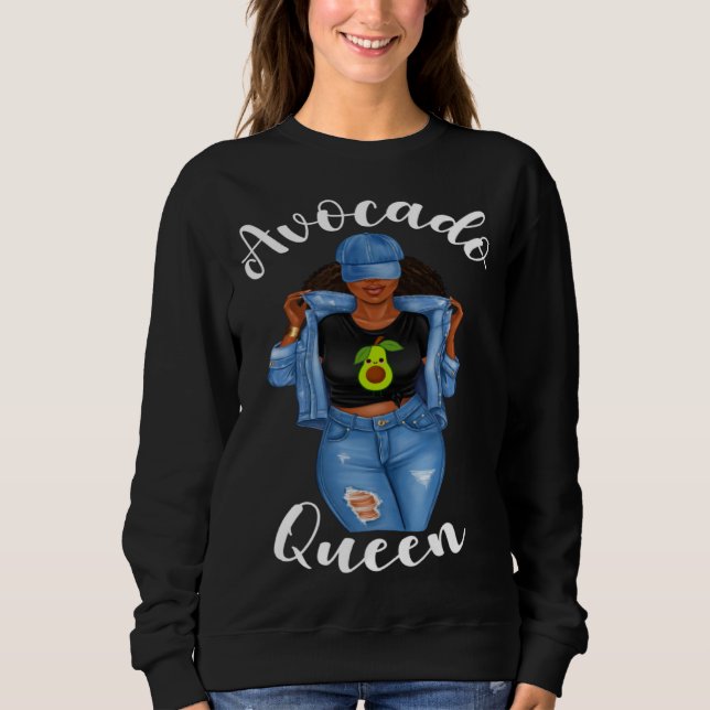 African American Avocado Queen Vegan Veganism Crue T Shirt (Framsida)