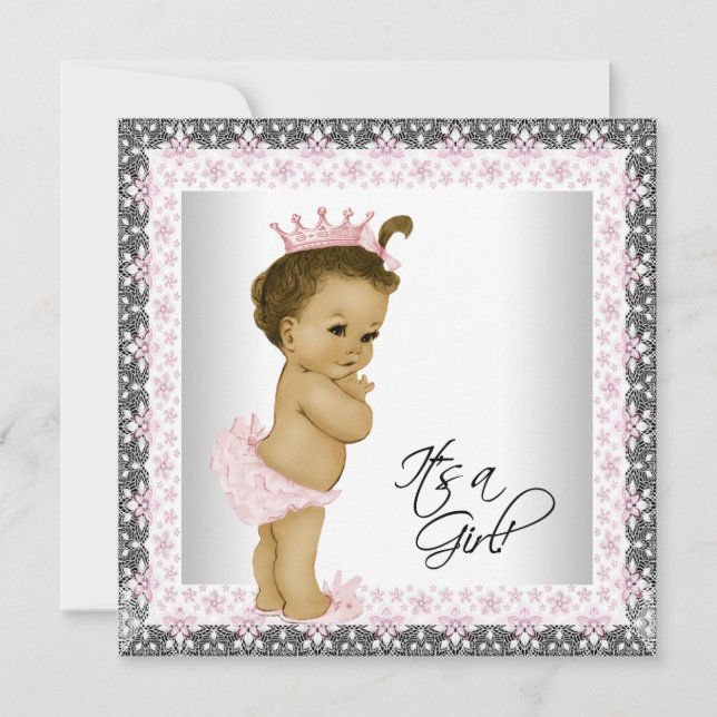 African American Baby Shower Inbjudningar (Framsida)