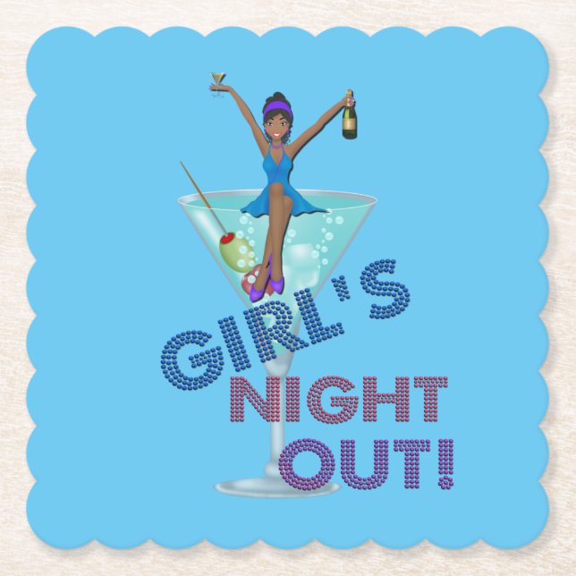 African American Bachelorette Party Underlägg Papper (Framsida)