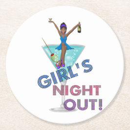 African American Bachelorette Party Underlägg Papper Rund