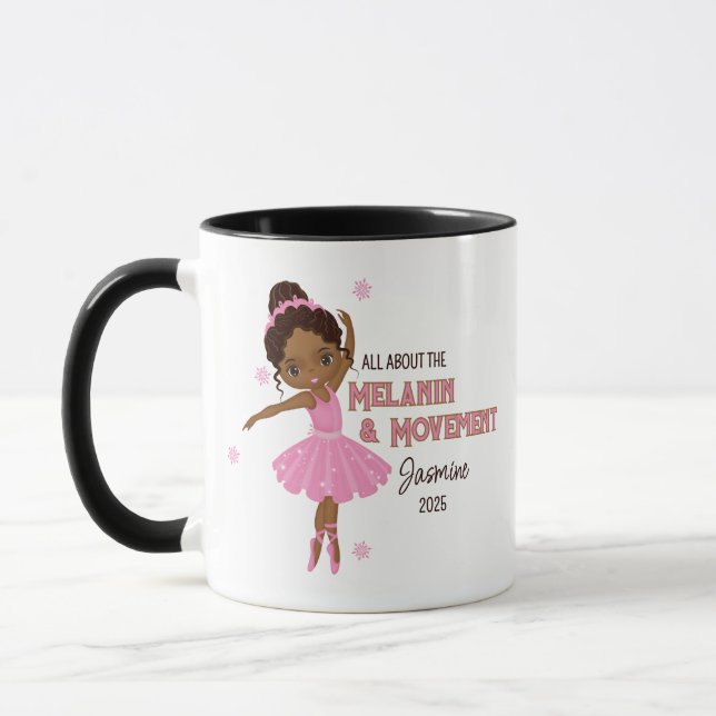 African American Ballerina Coffee Mugg (Vänster)