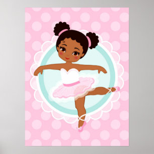 African American Ballerina - Rosa Ballet Dancer Poster