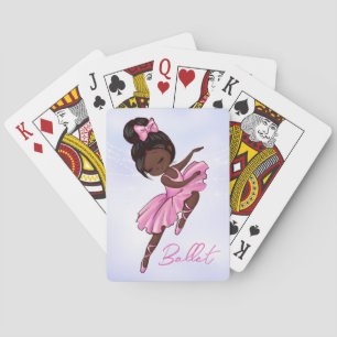 African American Ballerina Rosa, Lila Ballet Casinokort