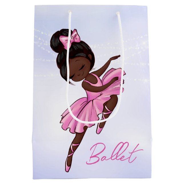 African American Ballerina Rosa Tutu Ballet Dance (Baksidan)