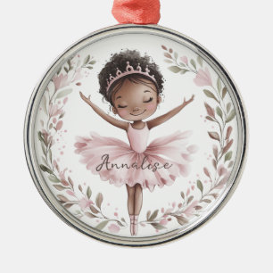 African American Ballet Dancer Julgransprydnad Metall