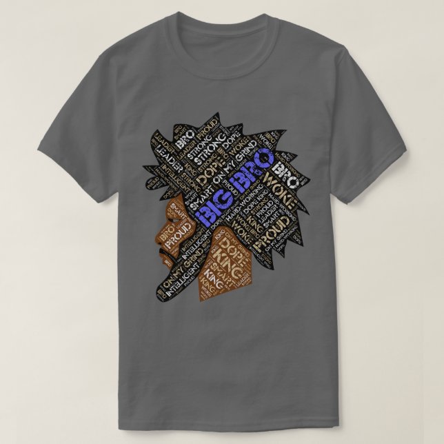 African American Big Brother Bro Older Syskon T Shirt (Design framsida)