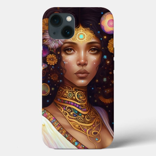 African American Black Goddess Queen Fantasy Art (Baksida)