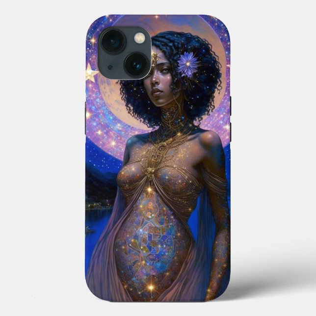 African American Black Goddess Queen Fantasy Art (Baksida)