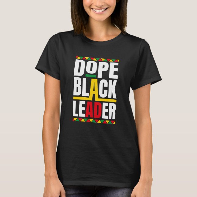 African American Black History Month Black Leaders T Shirt (Framsida)