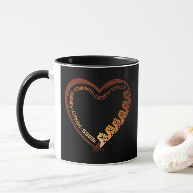 African American Black History Month Valentine Mugg (Med munk)